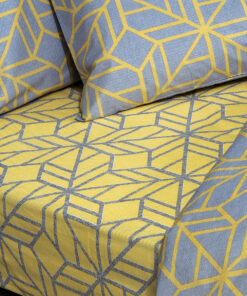 Σετ παπλωματοθήκη υπέρδιπλη Sharon Art 1961 230x250 Γκρι,Κίτρινο Beauty Home-1