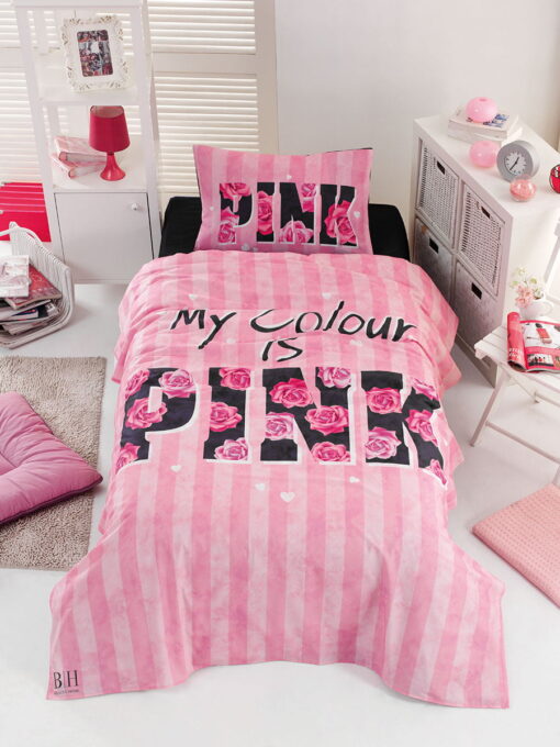 Σετ παπλωματοθήκη μονή Pink Art 6113 160x240 Ροζ Beauty Home