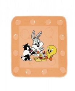 Κουβέρτα Λίκνου Φανελένια Ροζ 90×90 Baby Looney Tunes
