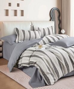 Σετ σεντόνια υπέρδιπλα με λάστιχο Art 12288 Adamantia 165×200+30 Εκού,Ανθρακί